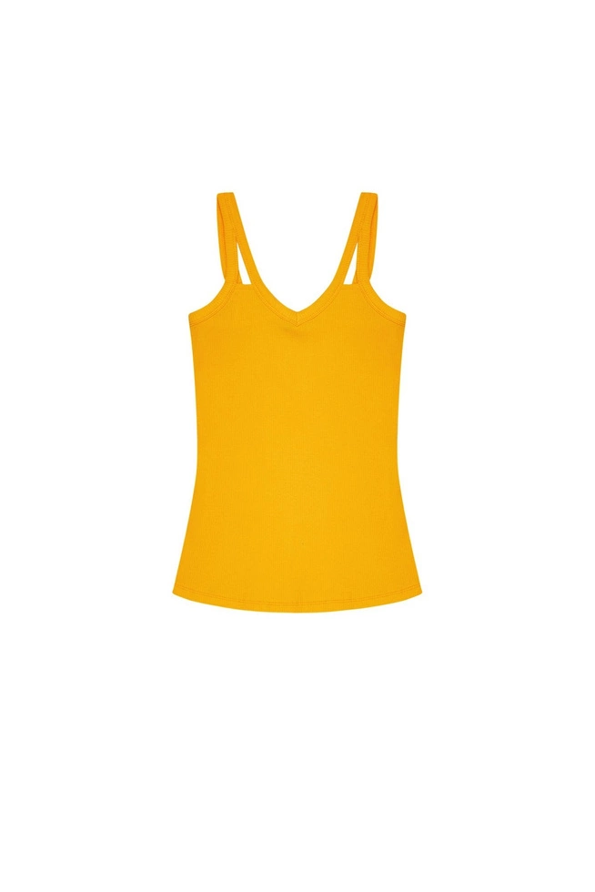 Prążkowany top z bawełny organicznej