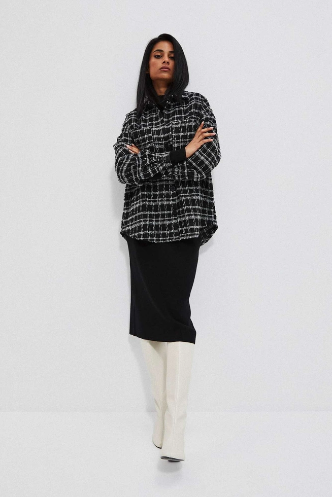 Koszula w kratę czarna