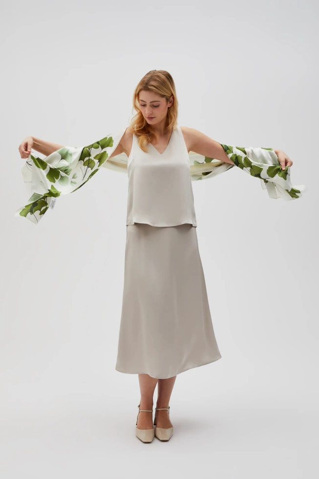 Szalik z nadrukiem zielony