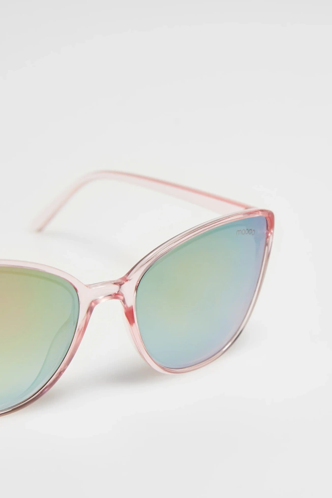Okulary przeciwsłoneczne o kocim kształcie różowe