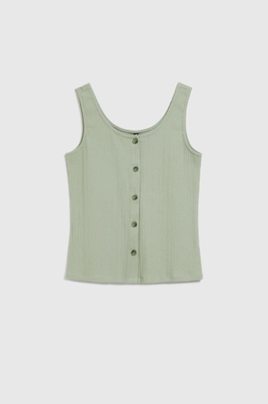 Top z guzikami oliwkowy 