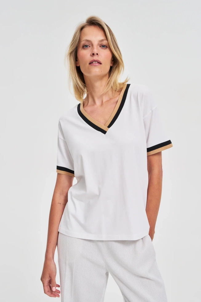 Bluzka z bawełny biała