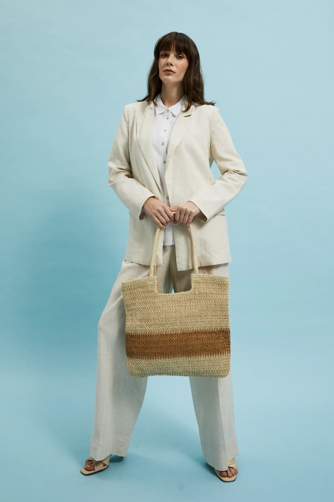 Plażowa torba beżowa