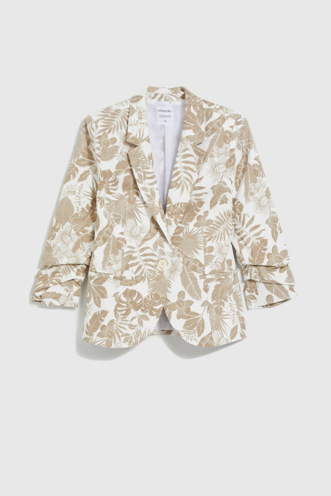 Marynarka z wzorem beżowa