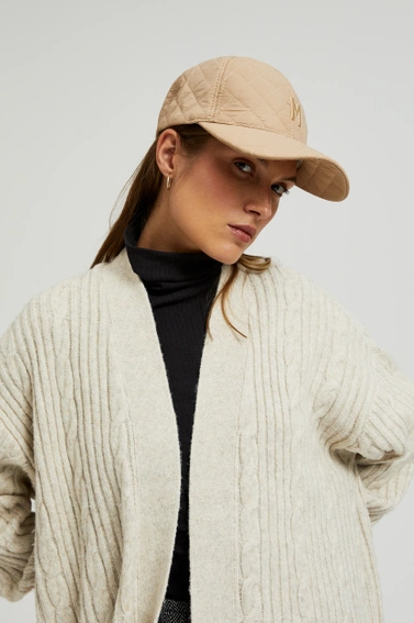 Czapka z daszkiem beżowa