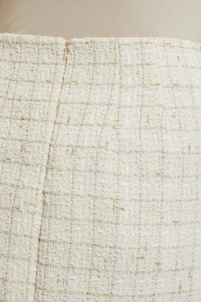 Tweedowa spódnica beżowa