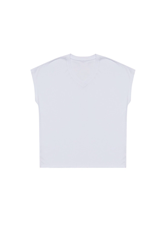 Bluzka z dekoltem w serek