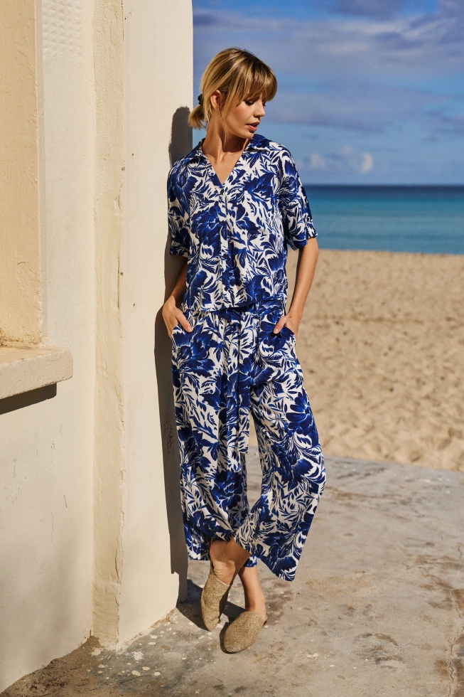 Spodnie kuloty niebieskie