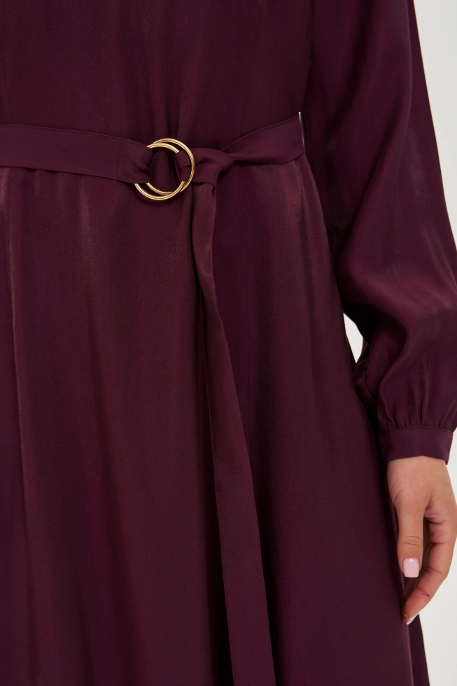 Sukienka midi burgundowa