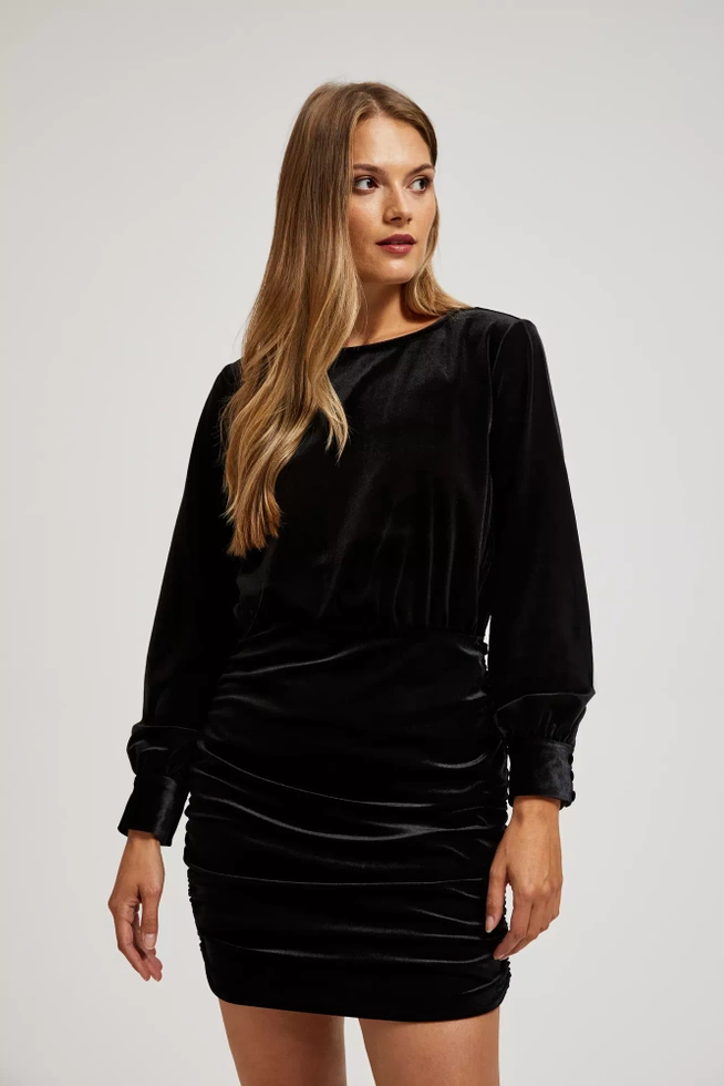 Welurowa sukienka mini