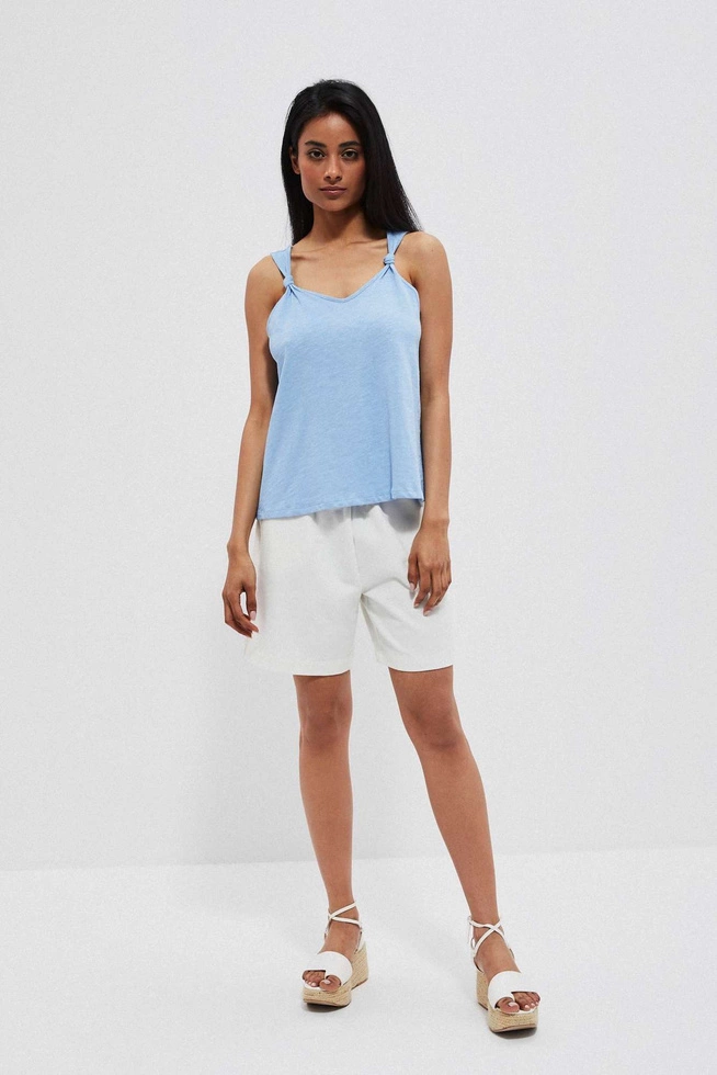 Gładki top niebieski