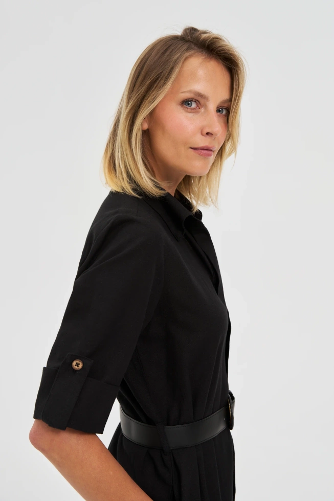 Szmizjerka midi czarna