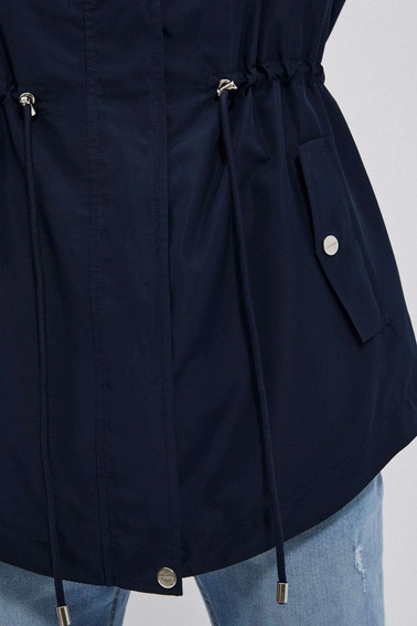 Parka z kapturem granatowa