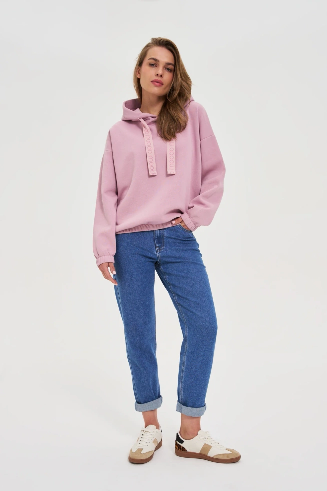 Bluza z kapturem różowa