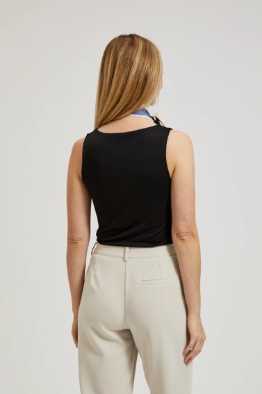 Gładki top czarny trwały