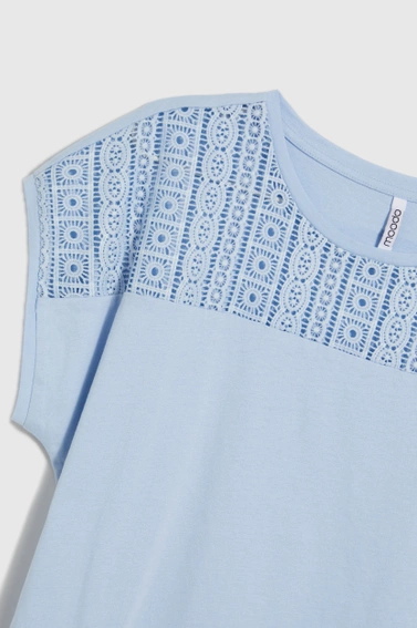 Bawełniana bluzka błękitna