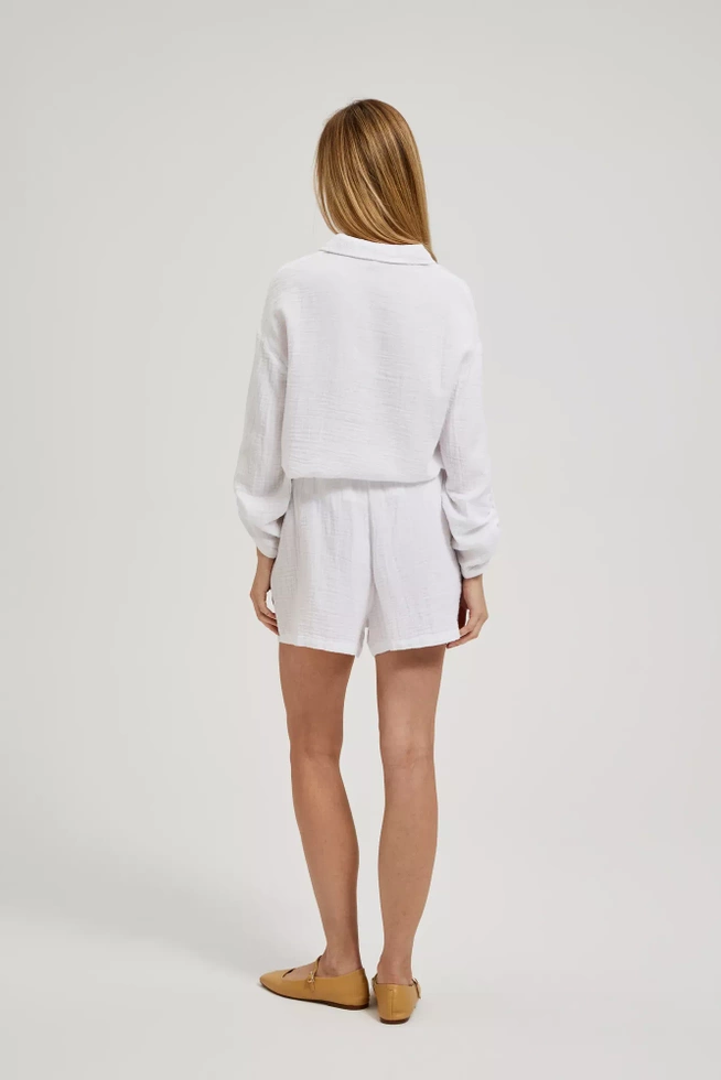 Bawełniane białe szorty