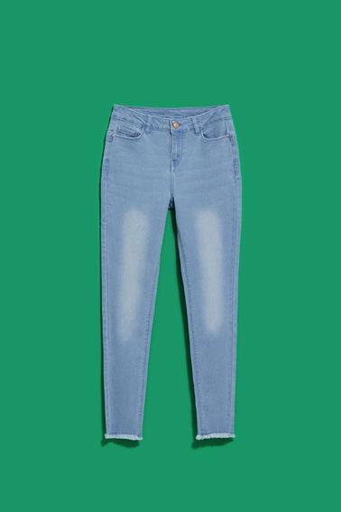 Jeansy push up błękitne