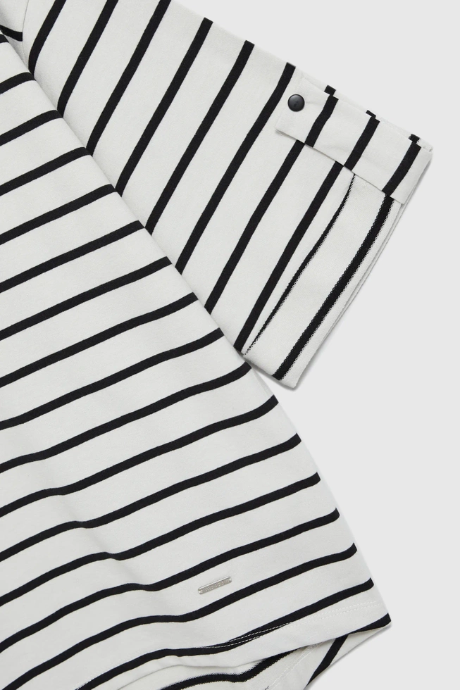 Bluza oversize w paski biało-czarna