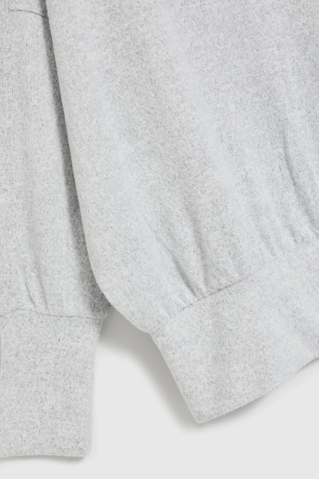 Gładki sweter z długimi rękawami szary