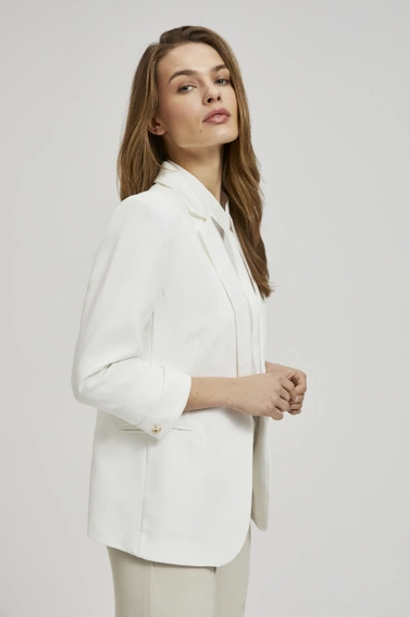 Marynarka z rękawami 3/4 biała