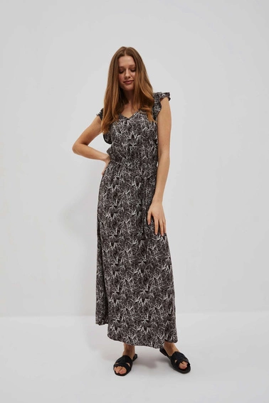 Sukienka maxi ciemnbrązowa