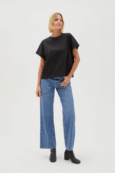 Bluzka z zamkiem na plecach czarna