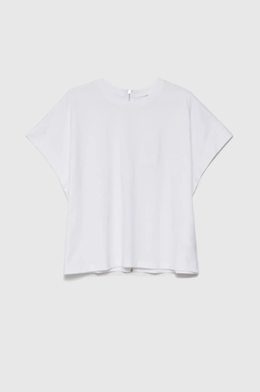 Bluzka z zamkiem na plecach biała