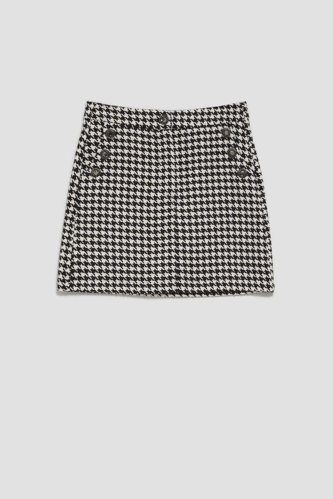 Spódniczka w pepitkę czarno-biała
