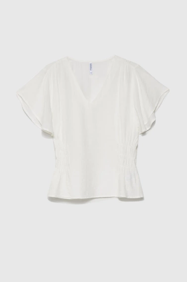 Taliowana koszula biała