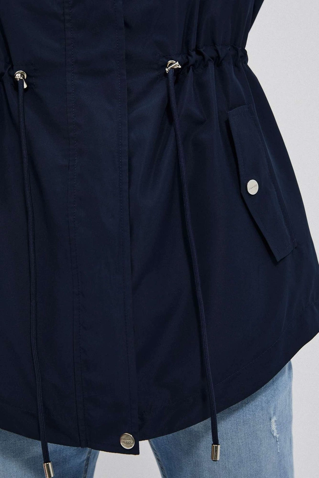 Parka z kapturem granatowa