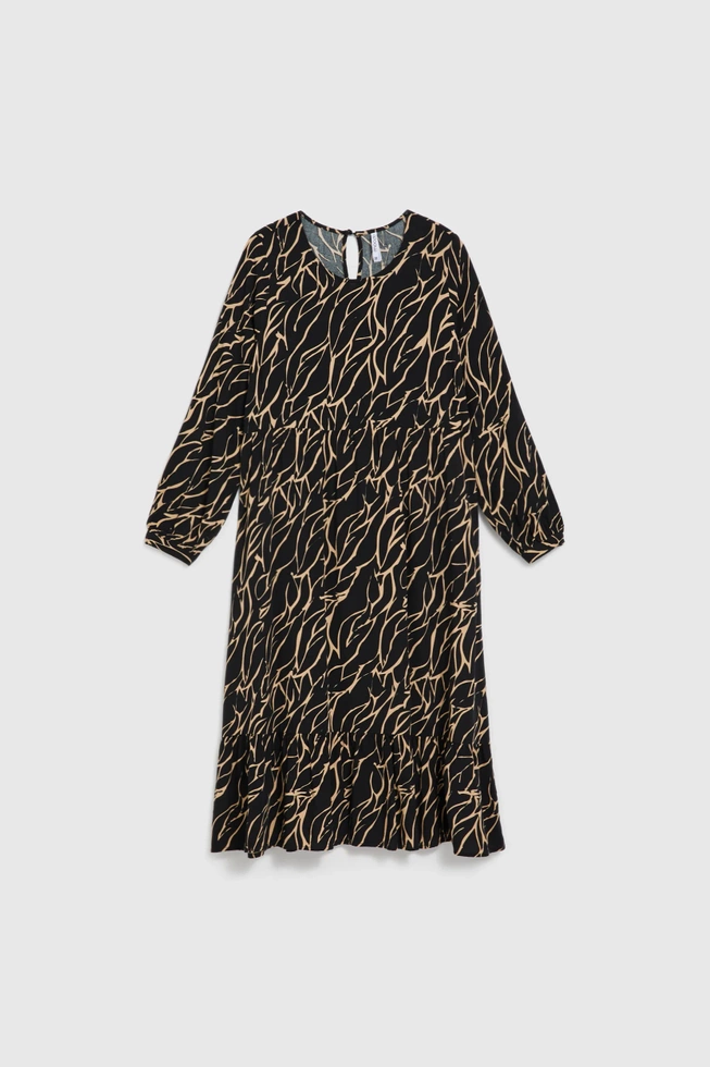 Sukienka z falbaną czarna