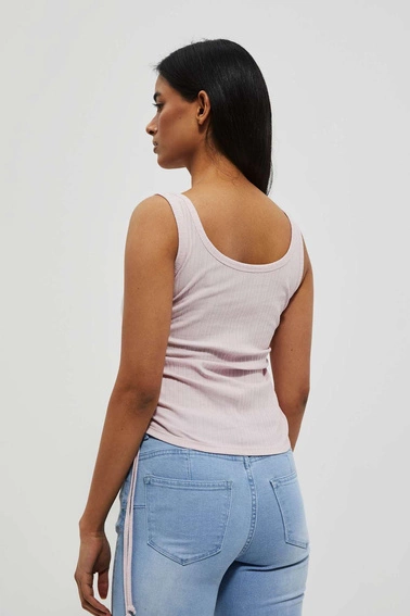 Prążkowany top liliowy