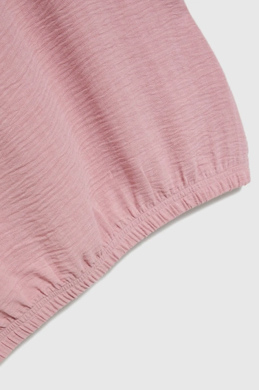 Koszula z krótkimi podwiniętymi rękawami różowa