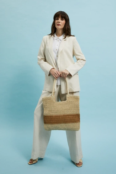 Plażowa torba beżowa