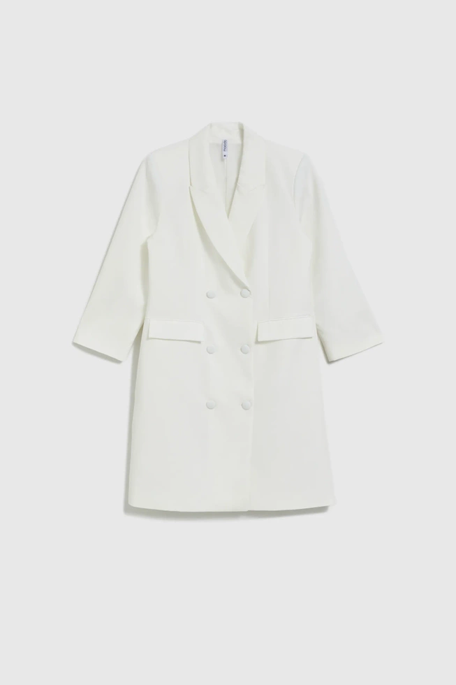 Sukienka w stylu marynarki biała