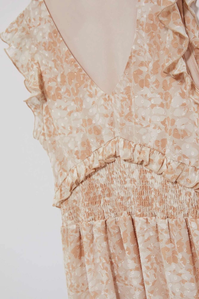 Sukienka midi z falbaną