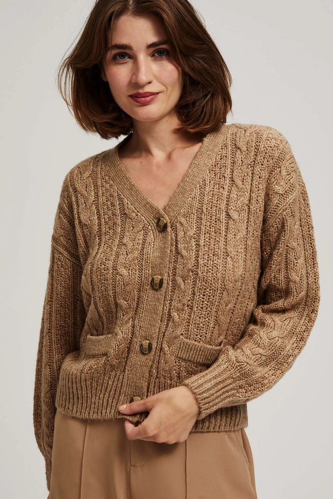 Kardigan z dekoltem w serek