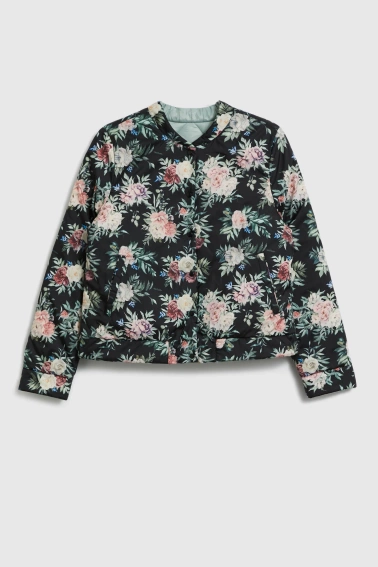 Dwustronna pikowana kurtka oliwkowa