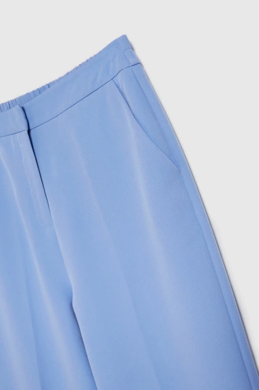 Eleganckie spodnie w kant błękitne
