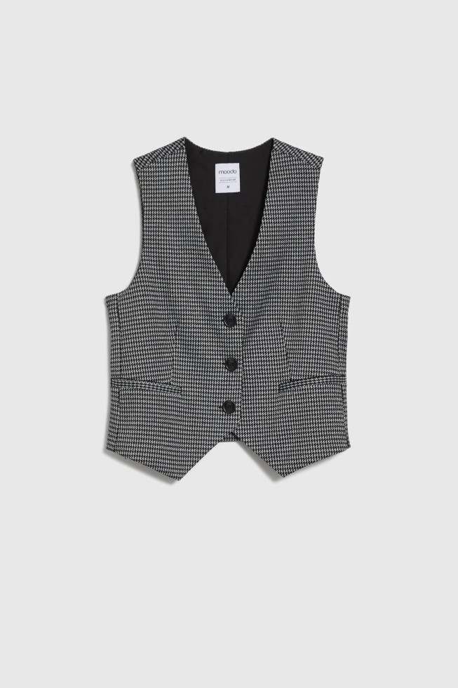 Elegancka kamizelka szara