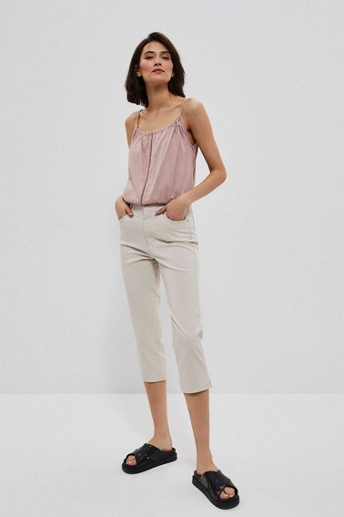 Spodnie rybaczki lyocell piaskowe