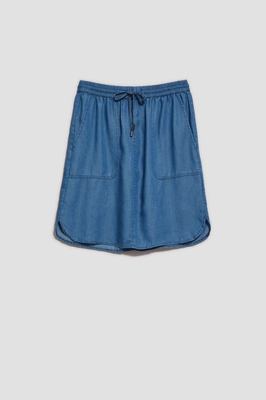 Prosta spódnica z tkaniny lyocell