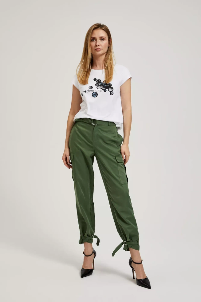 Bluzka z nadrukiem i napisem biała