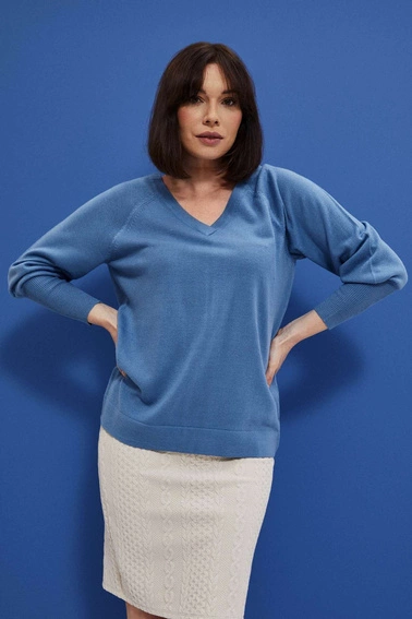 Sweter ze ściągaczem z tyłu