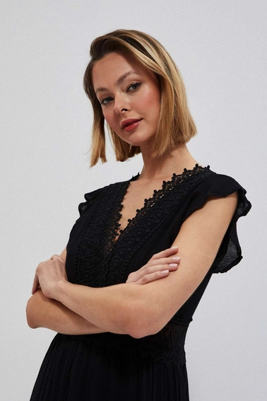 Gładka sukienka z wiskozy