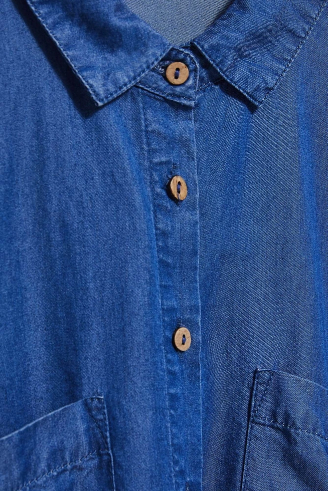 Koszula lyocell ciemnoniebieska