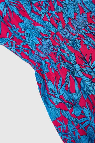 Wiskozowa sukienk maxi fuksjowa