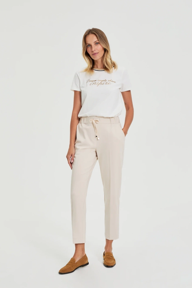 Bluzka z napisem biała