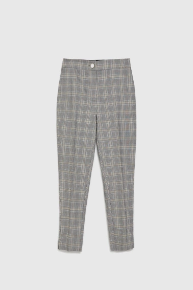 Spodnie w kratę szare